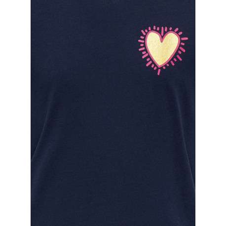 T-shirt en coton biologique marine uni pourvu d'un col rond - Image 8