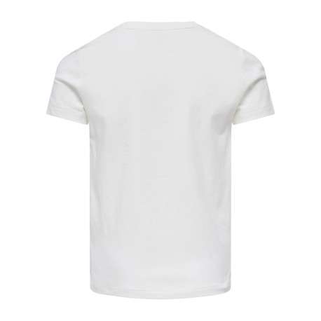 T-shirt en coton biologique blanc uni pourvu d'un col rond et d'une coupe droite - Image 2