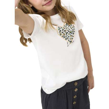 T-shirt en coton biologique blanc uni pourvu d'un col rond et d'une coupe droite - Image 6