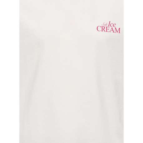 T-shirt en coton biologique blanc uni pourvu d'une coupe droite et d'un col rond - Image 8
