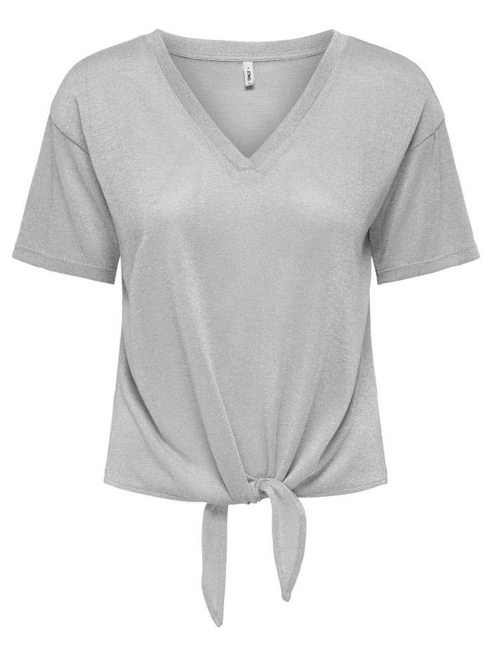 T-shirt gris uni pourvu...