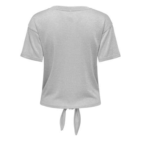 T-shirt gris uni pourvu d'une coupe droite et de manches courtes - Image 2
