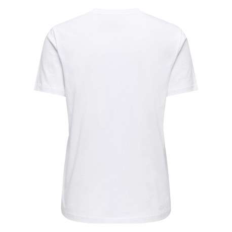T-shirt en coton biologique blanc uni pourvu de manches courtes - Image 2