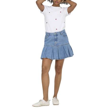 T-shirt en coton biologique blanc uni pourvu de manches courtes - Image 3