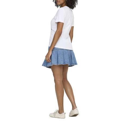 T-shirt en coton biologique blanc uni pourvu de manches courtes - Image 4