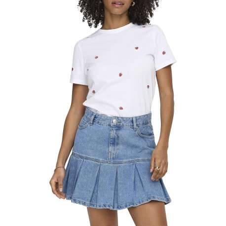 T-shirt en coton biologique blanc uni pourvu de manches courtes - Image 5