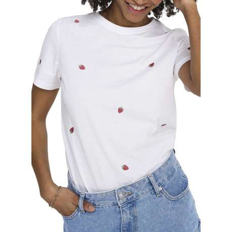 T-shirt en coton biologique blanc uni pourvu de manches courtes - Image 6