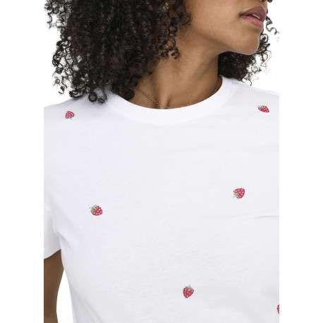 T-shirt en coton biologique blanc uni pourvu de manches courtes - Image 7