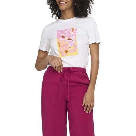 T-shirt en coton biologique blanc uni avec des manches courtes - Image 5