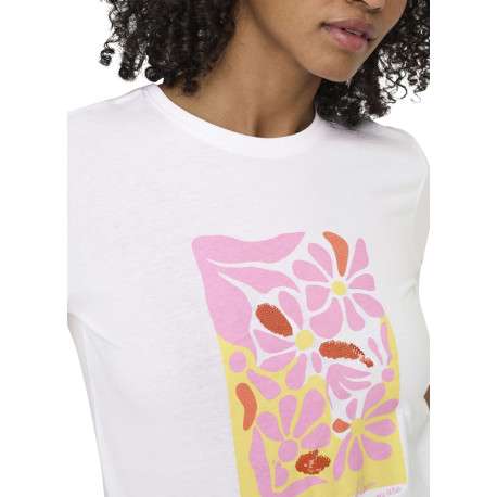 T-shirt en coton biologique blanc uni avec des manches courtes - Image 7