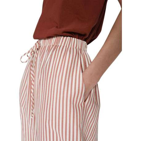 Pantalon chino rose et blanc à rayures avec une coupe large - Image 5