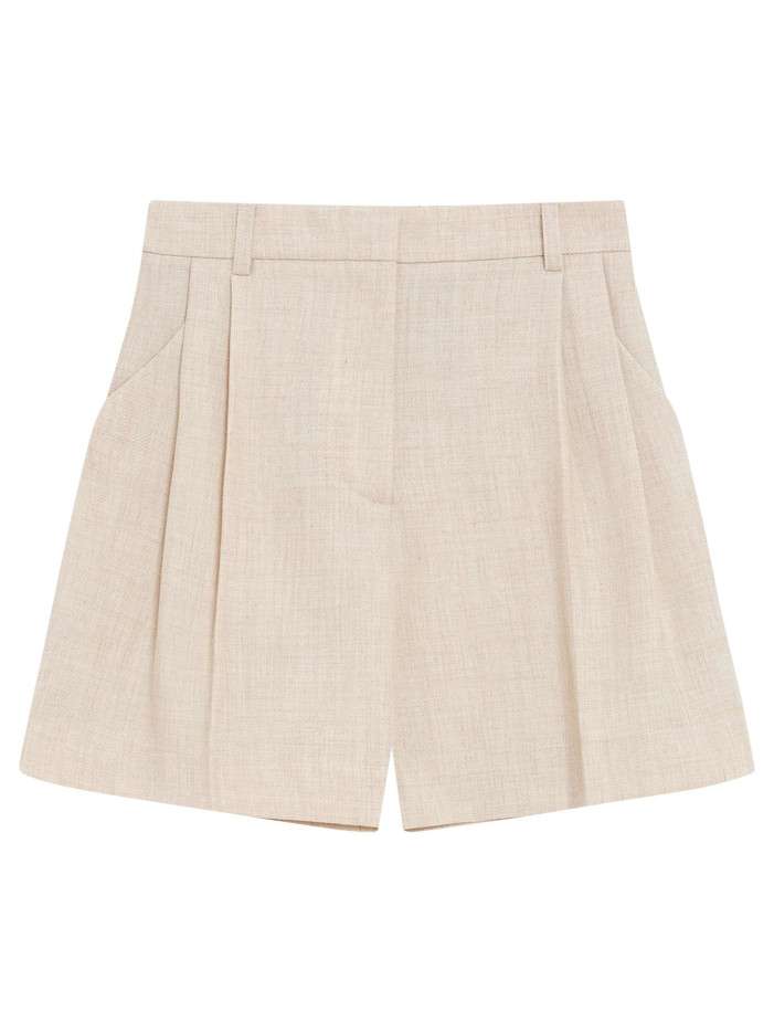 Short chino beige uni à...