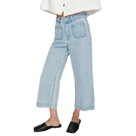 Jean en coton stone uni avec une coupe bootcut à zip et à bouton - Image 4