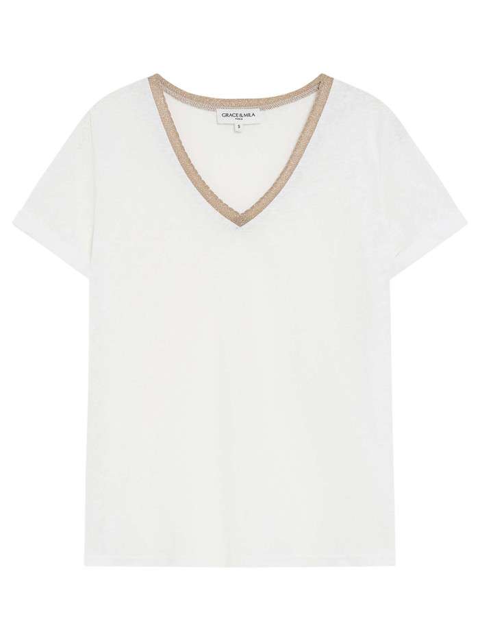 T-shirt en coton mélangé...