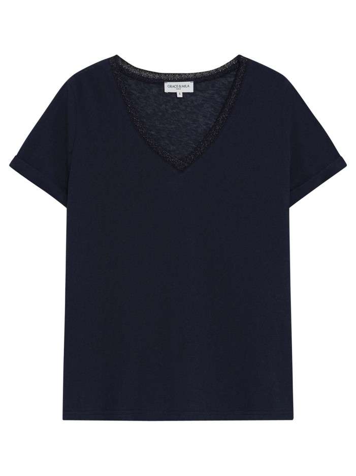 T-shirt en coton mélangé...