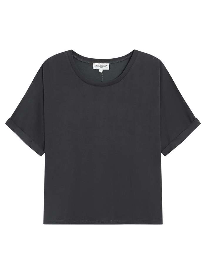 T-shirt anthracite uni avec...