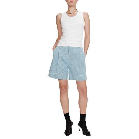 Débardeur en coton blanc uni avec une coupe moulante et un col rond - Image 3
