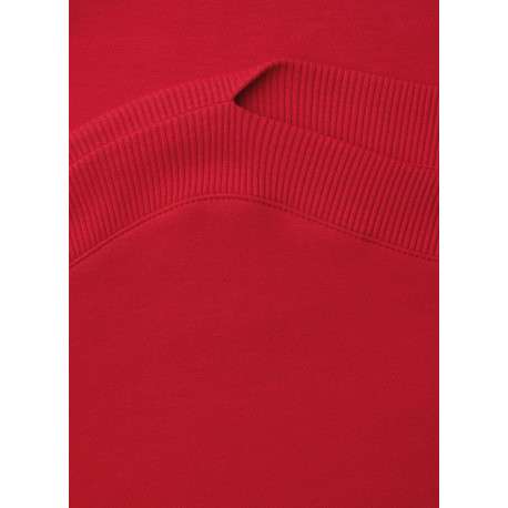 Top rouge uni pourvu d'une coupe droite et de manches courtes - Image 2