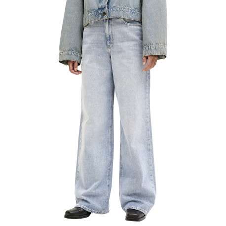 Jean Tokyo en coton bleu pourvu d'une fermeture zippée et boutonnée - Image 3