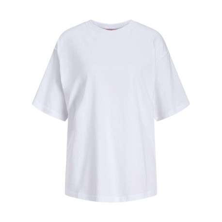 T-shirt en coton blanc à coupe droite orné d'un imprimé dans le dos