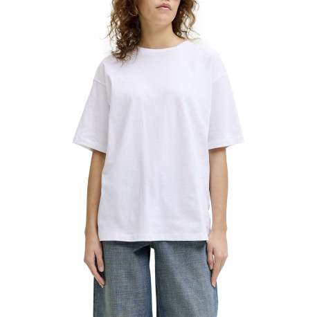 T-shirt en coton blanc à coupe droite orné d'un imprimé dans le dos - Image 3