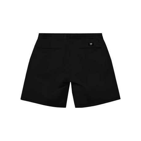 Short noir à coupe ample pourvu d'une taille élastiquée et froncée - Image 2