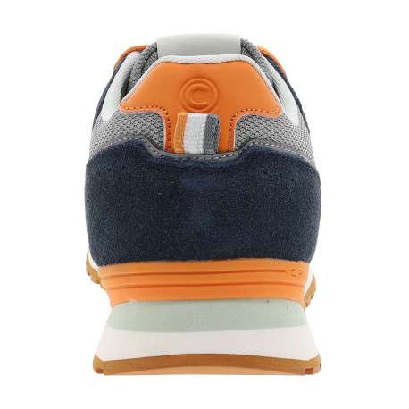 Baskets running en cuir bleu marine à talon plat avec deux paires de lacets - Image 6