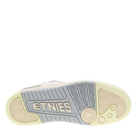 Baskets skate en cuir blanches avec un talon plat et des lacets - Image 5