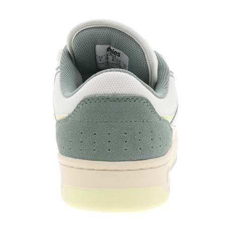 Baskets skate en cuir blanches avec un talon plat et des lacets - Image 6