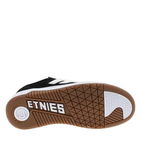 Baskets skate en cuir noires avec un talon plat et des lacets - Image 5