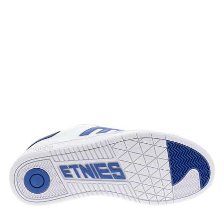 Baskets skate en cuir blanches avec un talon plat et des lacets - Image 5