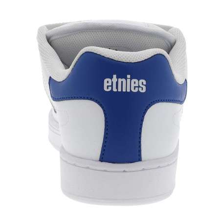 Baskets skate en cuir blanches avec un talon plat et des lacets - Image 6