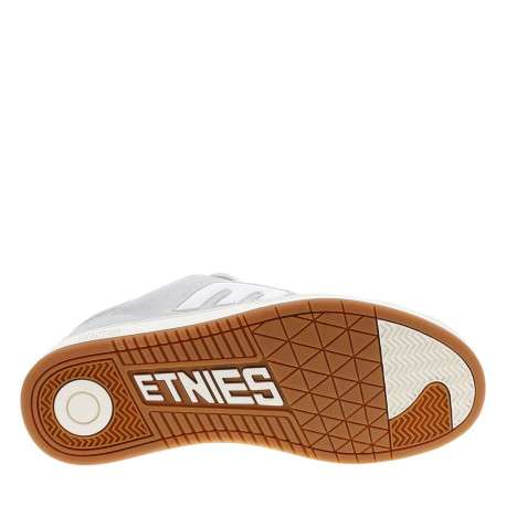 Baskets skate en cuir grises avec un talon plat et des lacets - Image 5