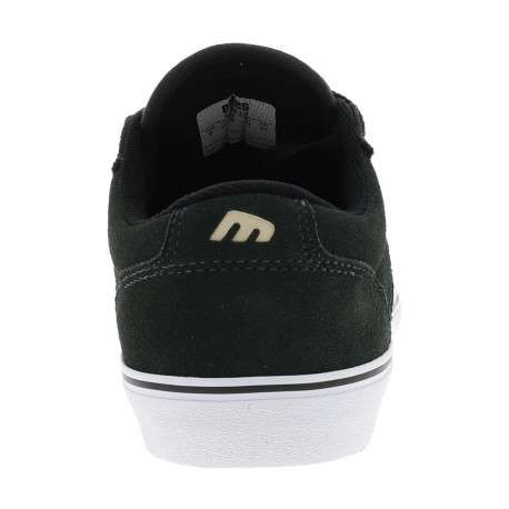 Baskets skate en cuir vertes avec un talon plat et des lacets - Image 6