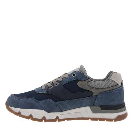 Baskets running bleu marine avec un talon plat et des lacets
