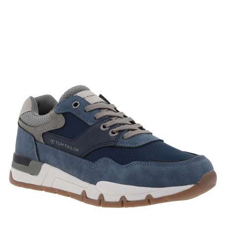 Baskets running bleu marine avec un talon plat et des lacets - Image 3