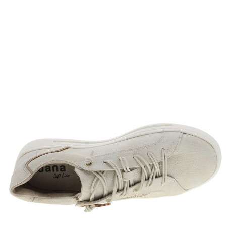 Tennis or à semelle plate avec une fermeture à lacets et un zip latéral - Image 4
