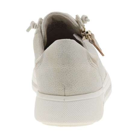 Tennis or à semelle plate avec une fermeture à lacets et un zip latéral - Image 6