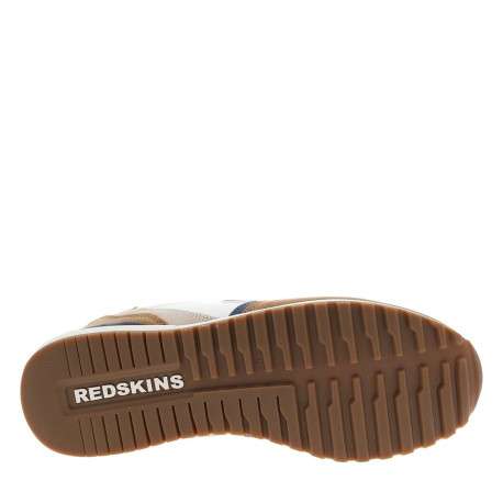 Baskets beiges à semelle à talon plat avec un logo en relief sur le côté - Image 5