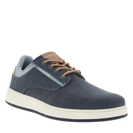 Basket basse bleu marine à talon plat avec un patch sur la languette - Image 3