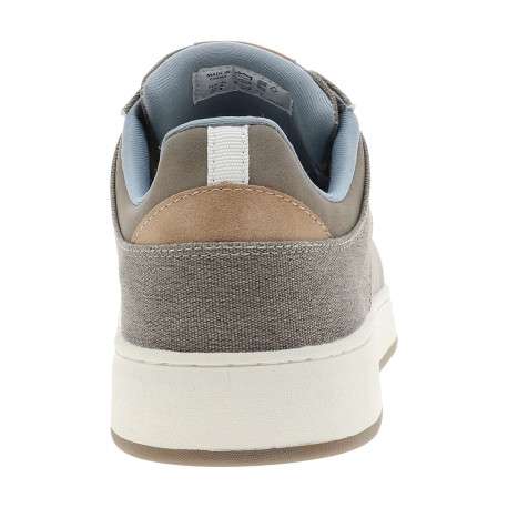 Baskets basses taupe à talon plat avec un patch sur la languette - Image 6