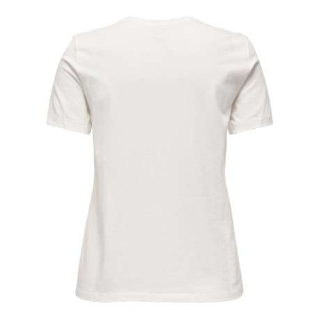 T-shirt en coton biologique écru uni avec des manches courtes - Image 2
