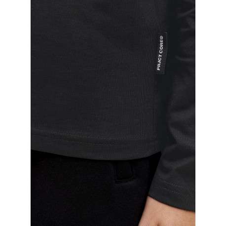 T-shirt en coton noir avec un logo blanc imprimé et un col rond - Image 3