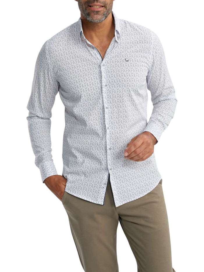 Chemise en coton blanche à...