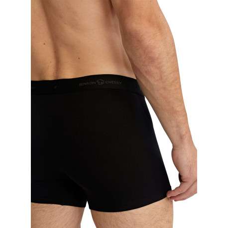 Lot de deux boxers classiques en coton multicolores unis pourvu d'une coupe slim - Image 3