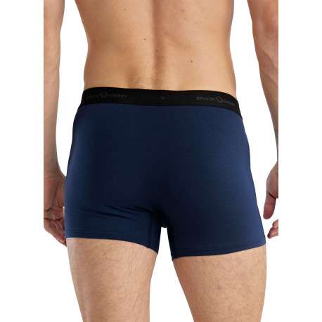 Lot de deux boxers classiques en coton multicolores unis pourvu d'une coupe slim - Image 4