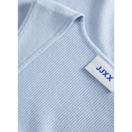 Débardeur bleu uni pourvu d'une coupe ajustée et d'un col carré - Image 7