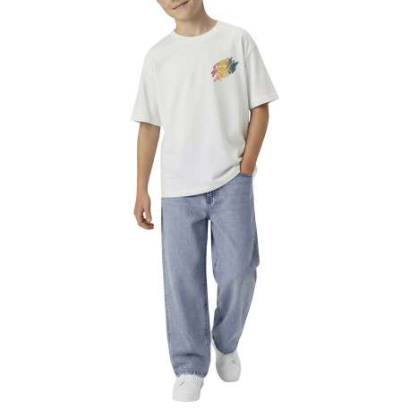 T-shirt en coton biologique blanc uni pourvu d'un imprimé ours - Image 3