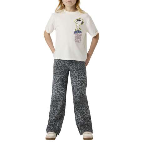 T-shirt blanc uni pourvu d'un imprimé snoopy et d'un col rond - Image 5