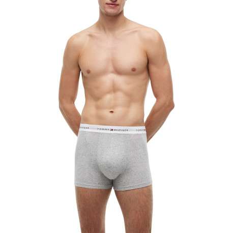 Lot de 3 boxers classiques en coton multicolores unis avec une taille élastiquée - Image 2
